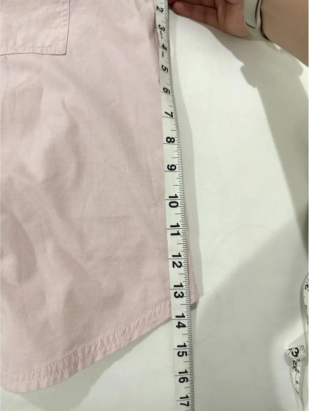 Free People Tommy Oxford Pink and White Tailored Oversized Button Up- Size Small